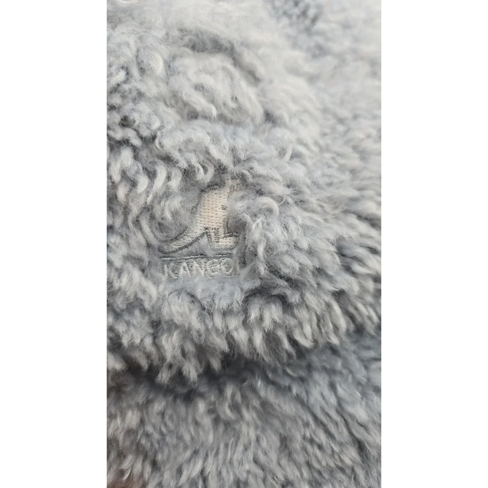 Kangol Faux Shearling Utility Flap Cap Plush Blue Gray One Size Ear Hat K5356